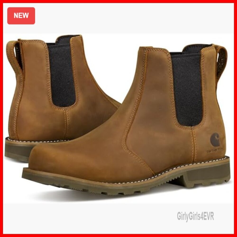 Water Resistant Chelsea Work Boots with EVA Midsole, Oil Tanned Leather